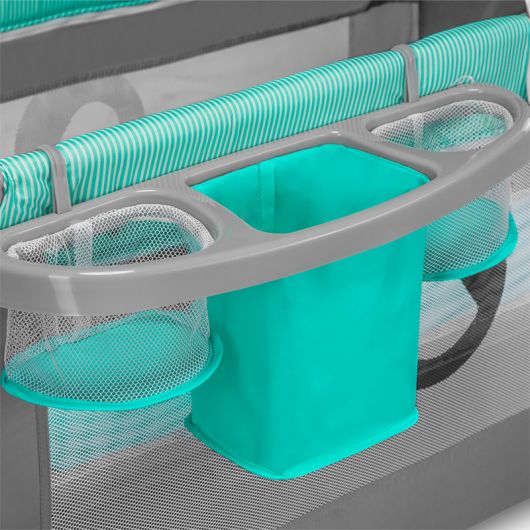 Lit de voyage 2 en 1 Lionelo Sven Plus Turquoise Grey