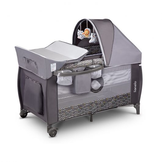 Lit de voyage 2 en 1 Lionelo Sven Plus Grey Scandi