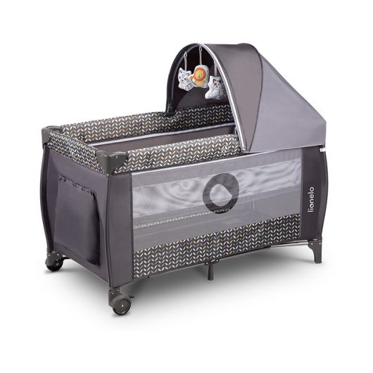 Lit de voyage 2 en 1 Lionelo Sven Plus Grey Scandi