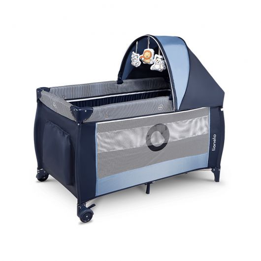 Lit De Voyage 2 En 1 Lionelo Sven Plus Blue Navy