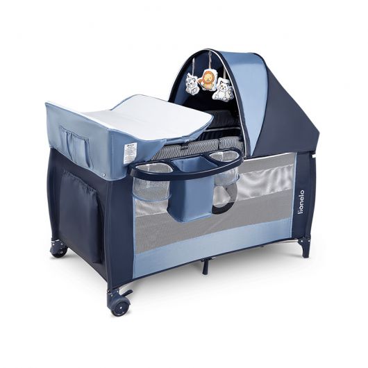 Lit de voyage 2 en 1 Lionelo Sven Plus Blue Navy