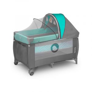 Lit de voyage 2 en 1 Lionelo Sven Plus Turquoise Grey