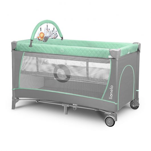 Lit de voyage 2 en 1 Lionelo Flower Turquoise