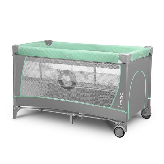 Lit de voyage 2 en 1 Lionelo Flower Turquoise