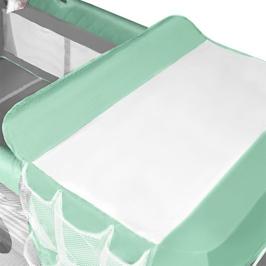 Lit de voyage 2 en 1 Lionelo Flower Turquoise