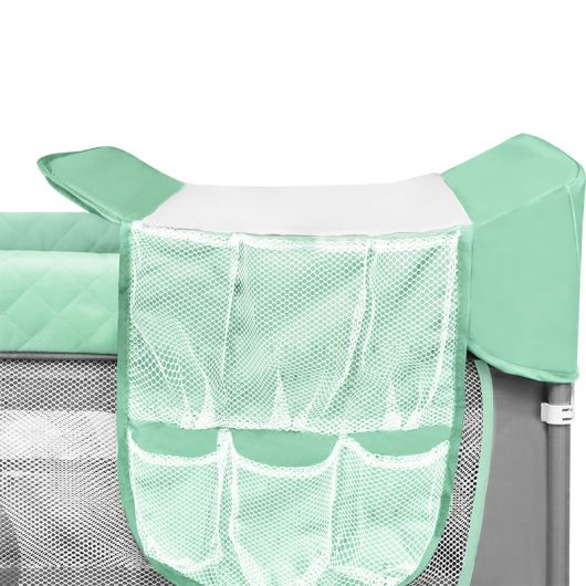 Lit de voyage 2 en 1 Lionelo Flower Turquoise