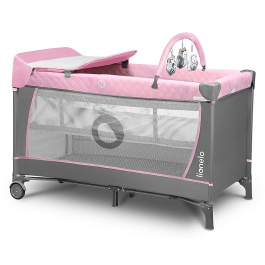 Lit de voyage 2 en 1 Lionelo Flower Flamingo