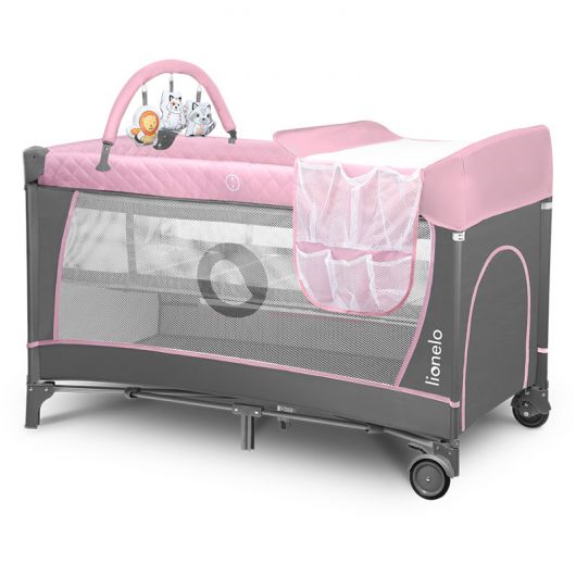 Lit de voyage 2 en 1 Lionelo Flower Flamingo