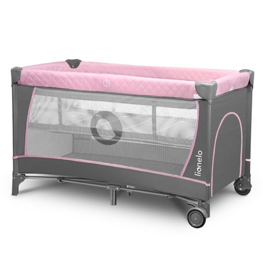 Lit de voyage 2 en 1 Lionelo Flower Flamingo