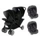 Poussette double évolutive Graco Stadium Duo black grey + 2 coques Snugride i-size Midnight Black