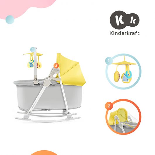 Transat balancelle 5 en 1 Kinderkraft Unimo up Yellow