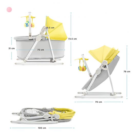 Transat balancelle 5 en 1 Kinderkraft Unimo up Yellow