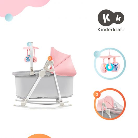 Transat balancelle 5 en 1 Kinderkraft Unimo up Pink