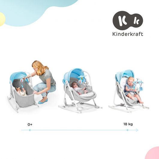 Transat balancelle 5 en 1 Kinderkraft Unimo up Blue
