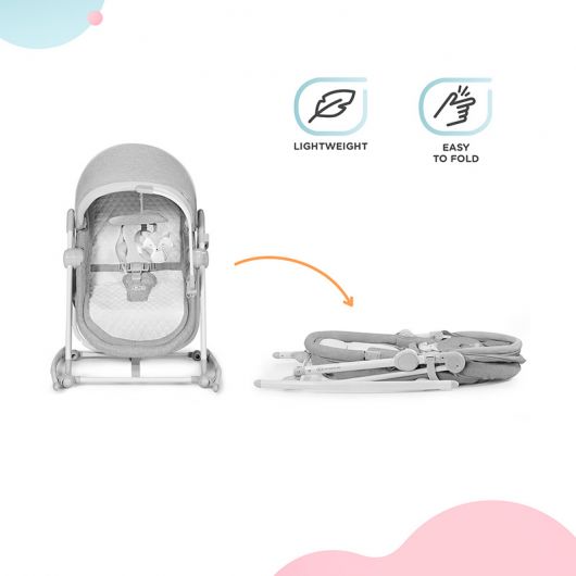 Transat balancelle 5 en 1 Kinderkraft NolaStone Grey