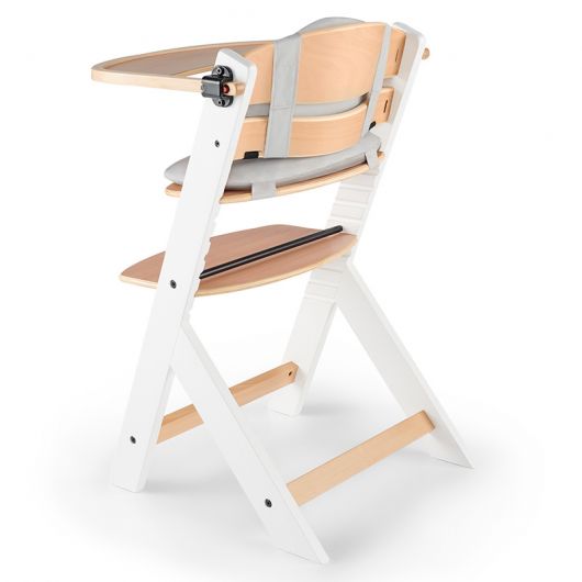 Chaise haute 3 en 1 Kinderkraft Enock Whitewood avec coussin