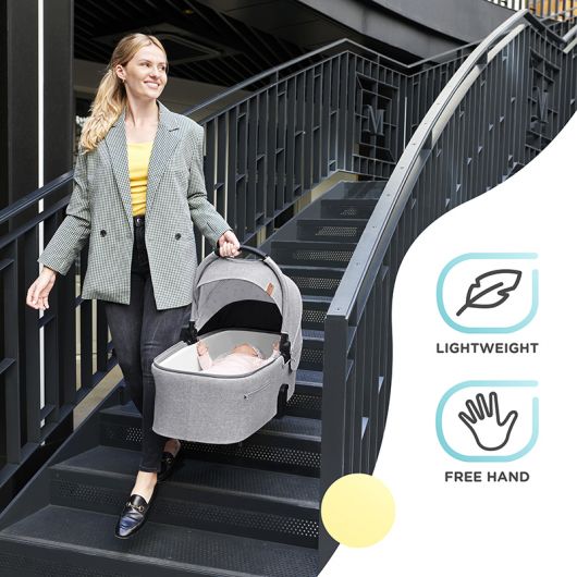 Poussette combinée Kinderkraft Everyday Light Grey