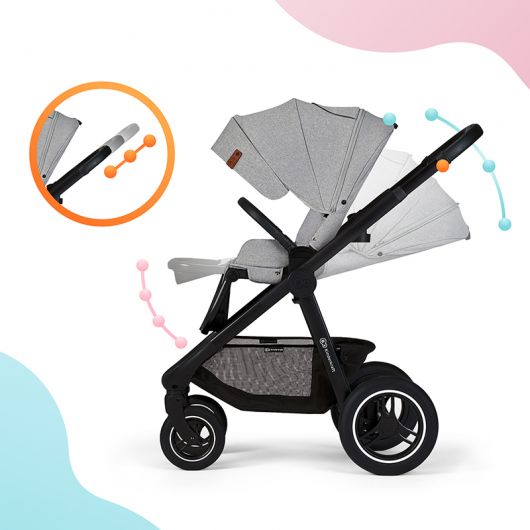 Poussette combinée Kinderkraft Everyday Light Grey