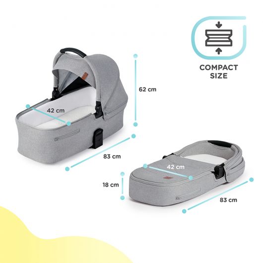 Poussette combinée Kinderkraft Everyday Light Grey