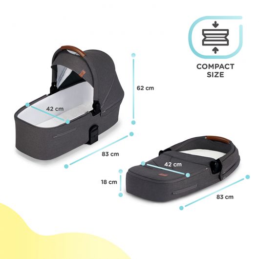 Poussette combinée Kinderkraft Everyday Dark Grey