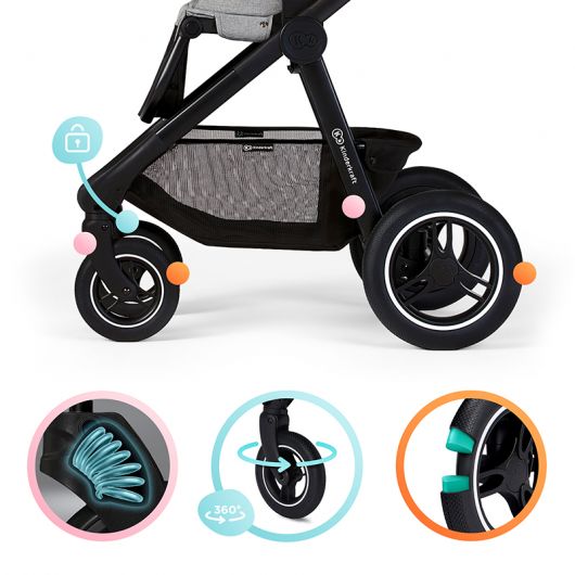 Poussette combinée Kinderkraft Everyday Dark Grey