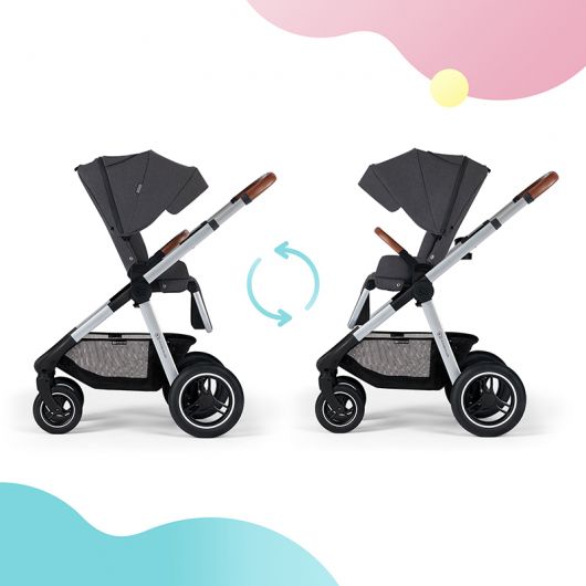 Poussette combinée Kinderkraft Everyday Dark Grey