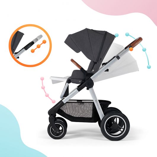 Poussette combinée Kinderkraft Everyday Dark Grey