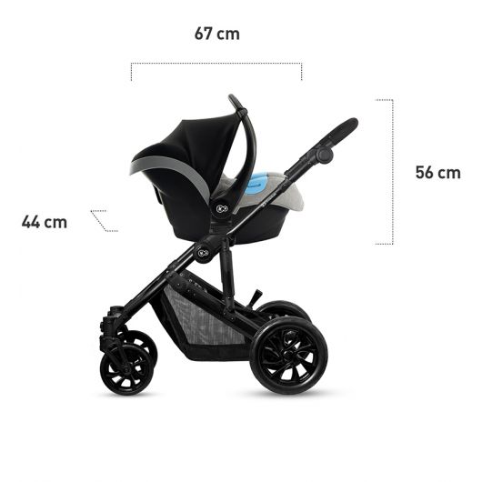 Poussette 3 en 1 Kinderkraft Prime Lite Grey