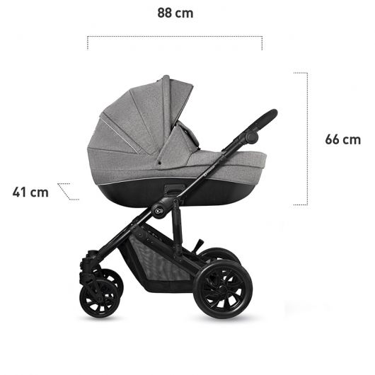 Poussette 3 en 1 Kinderkraft Prime Lite Grey