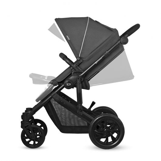 Poussette 3 en 1 Kinderkraft Prime Lite Black Anthracite