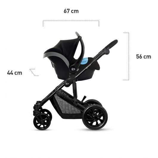 Poussette 3 en 1 Kinderkraft Prime Lite Black Anthracite