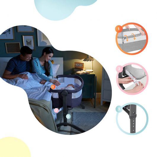 Lit cododo 2 en 1 Kinderkraft Bea Grey