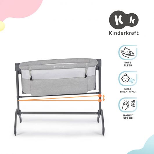 Lit cododo 2 en 1 Kinderkraft Bea Grey