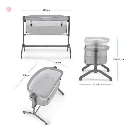 Lit cododo 2 en 1 Kinderkraft Bea Grey