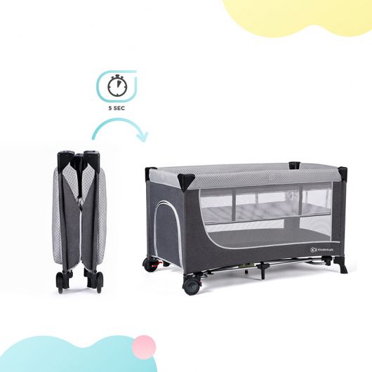 Lit parapluie Kinderkraft Leody Grey