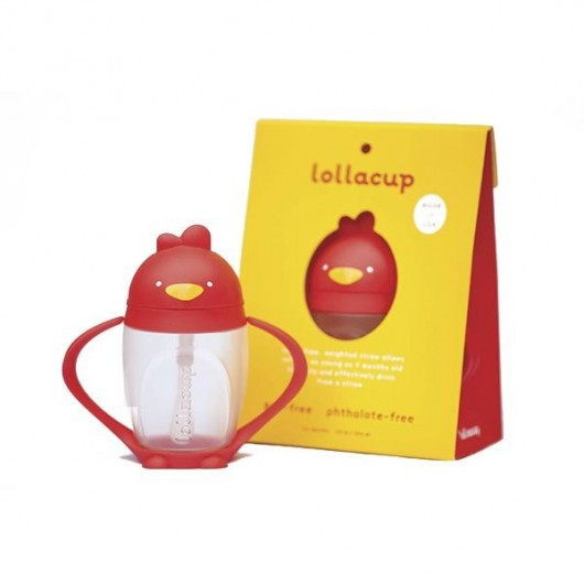 Tasse d'apprentissage Lollacup rose.