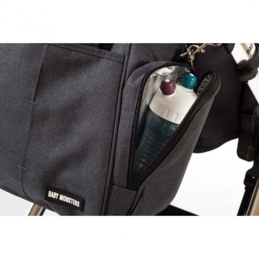 Sac à langer Baby Monsters Universel gris chiné 