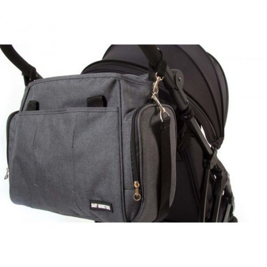 Sac à langer Baby Monsters Universel gris chiné 