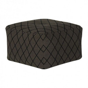 Pouf Quax Tricot Taupe 55 x 55 x 35 cm