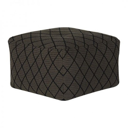 Pouf Quax Tricot Taupe 55 x 55 x 35 cm