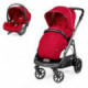 Poussette combinée Peg Perego Veloce - Coque Primo Viaggio Lounge Red Shine