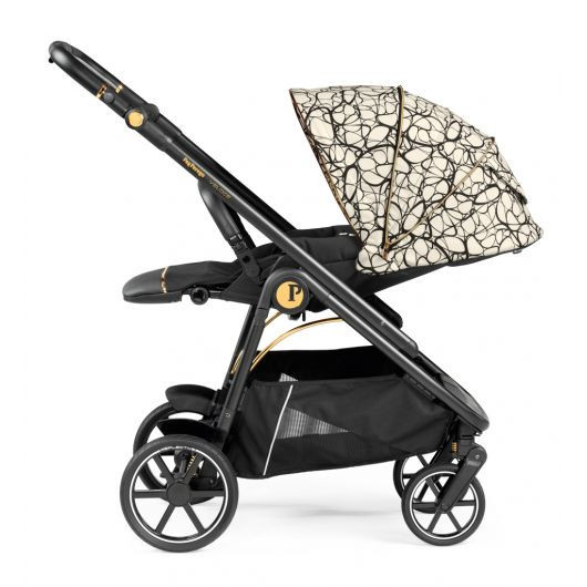 Poussette 3 en 1 Peg Perego Veloce - Nacelle - Coque Primo Viaggio Lounge Graphic Gold