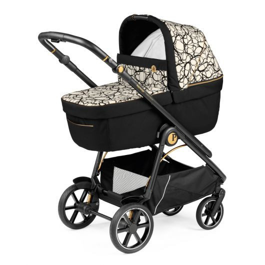 Poussette 3 en 1 Peg Perego Veloce - Nacelle - Coque Primo Viaggio Lounge Graphic Gold
