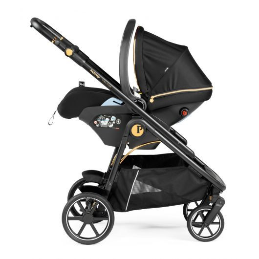 Poussette 3 en 1 Peg Perego Veloce - Nacelle - Coque Primo Viaggio Lounge Graphic Gold