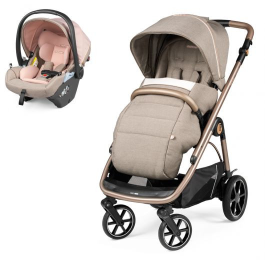 Poussette combinée Peg Perego Veloce - Coque Primo Viaggio Lounge Mon Amour