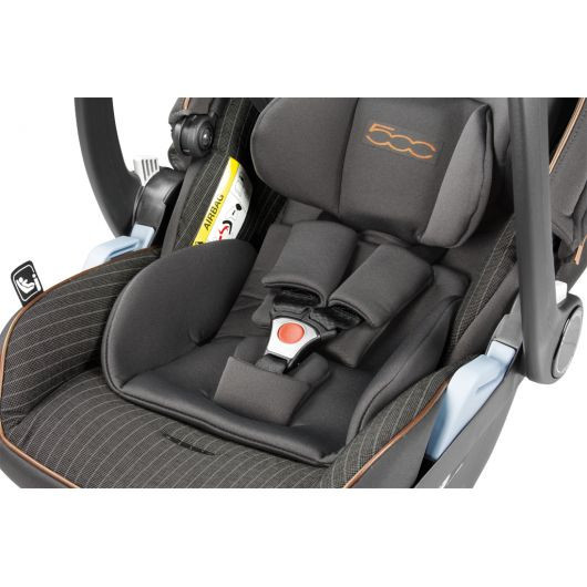 Poussette 3 en 1 Peg Perego Veloce - Nacelle - Coque Primo Viaggio Lounge Fiat 500