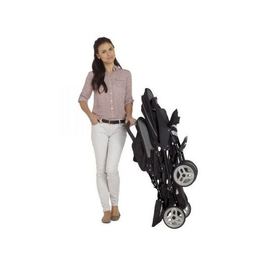 Poussette double évolutive Graco Stadium Duo black grey + 2 coques Snugride i-size Midnight Black avec bases incluses