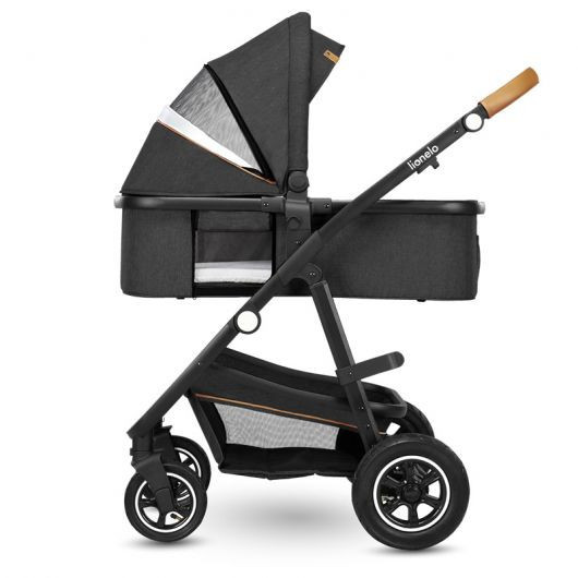 Poussette combinée Lionelo Amber - Nacelle Grey Graphit
