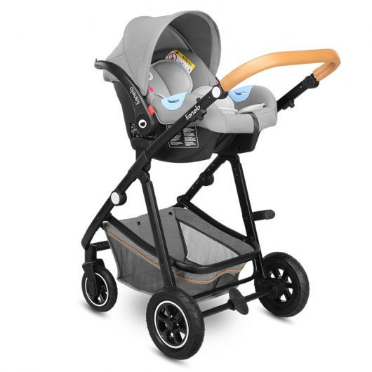 Poussette combinée Lionelo Amber - Nacelle Grey Stone