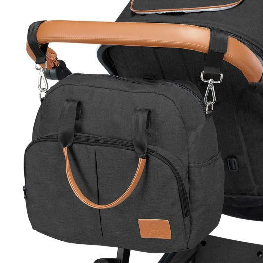 Poussette 3 en 1 Lionelo Amber - Nacelle Grey graphit - Coque Astrid Black Onyx